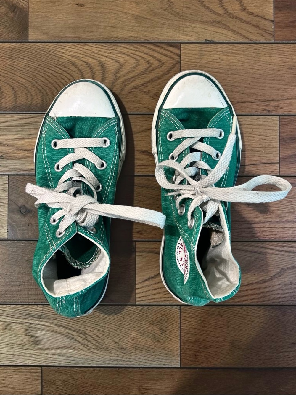 Converse Chuck Taylor Kids Size 13 Green High Top Canvas Sneakers 3J791